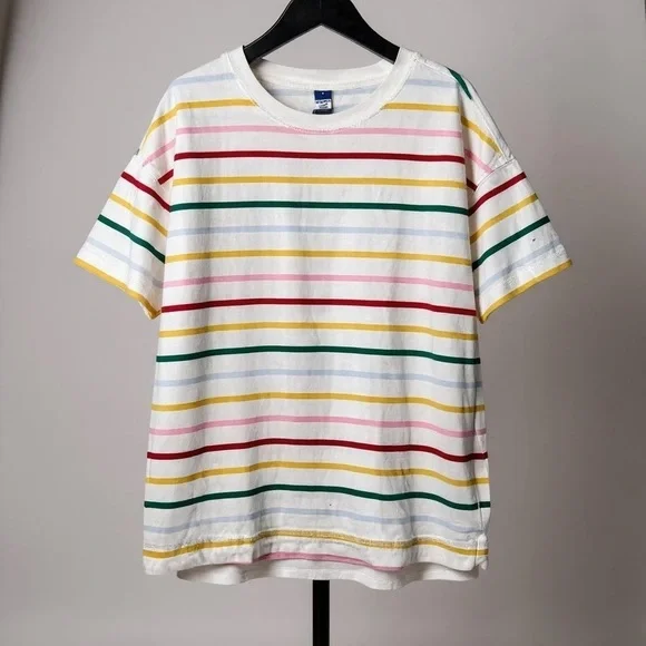 Multi-Color Stripe Retro Tee - Picture 1 of 5